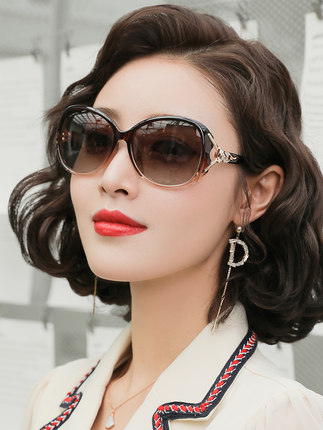 2022年新款防紫外线太阳镜圆脸大脸显瘦墨镜女士优雅时尚偏光眼镜