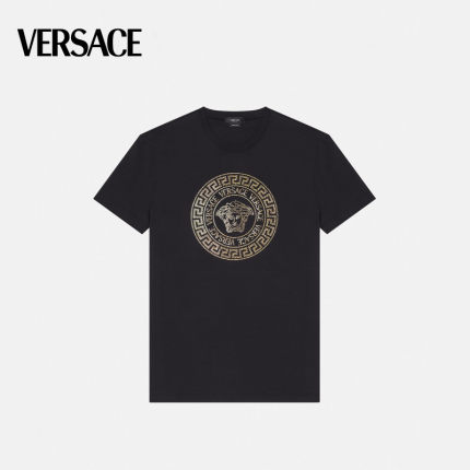 VERSACE/范思哲男士2022新款美杜莎水晶T恤短袖