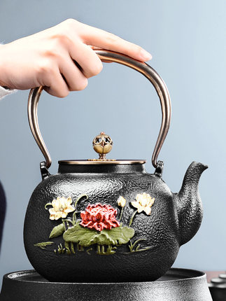 铁壶铸铁泡茶电陶炉煮茶壶套装仿日本煮茶炉煮水壶煮茶器家用烧水